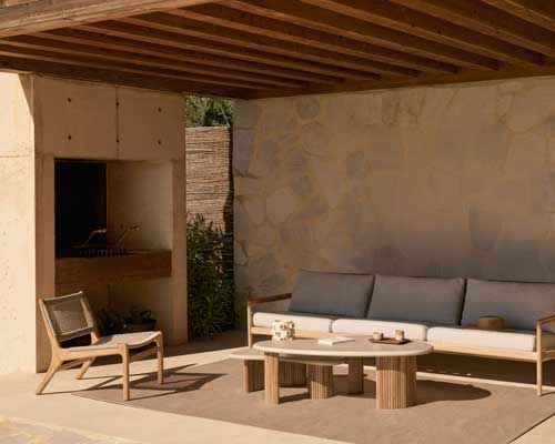 Sohva Jack Outdoor 265 cm, teak, natural