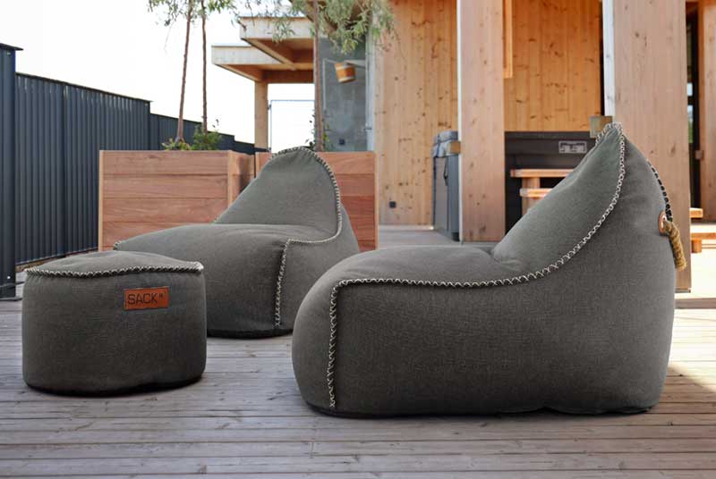 Säkkituoli Cobana, harmaa