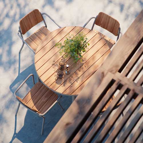 Pyöreä ruokapöytä Kirra 110 cm, Taupe