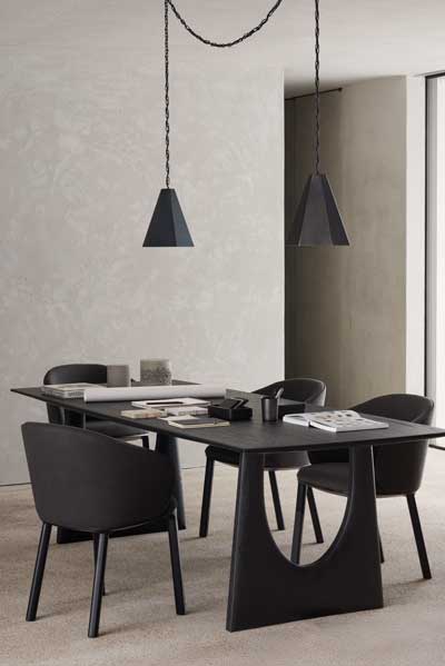 Ruokapöydän tuoli Unda, Charcoal