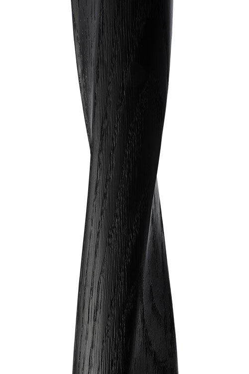 Pyöreä ruokapöytä Torsion 90 cm, musta tammi, matala 69 cm