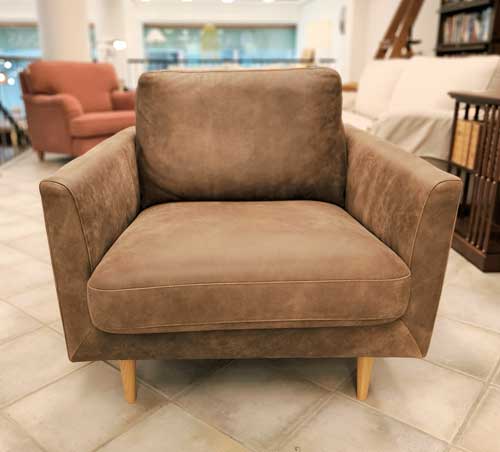 Nojatuoli Alec, nahkaverhoilu