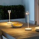 Ladattava pöytävalaisin Doppia, ulkokäyttöön