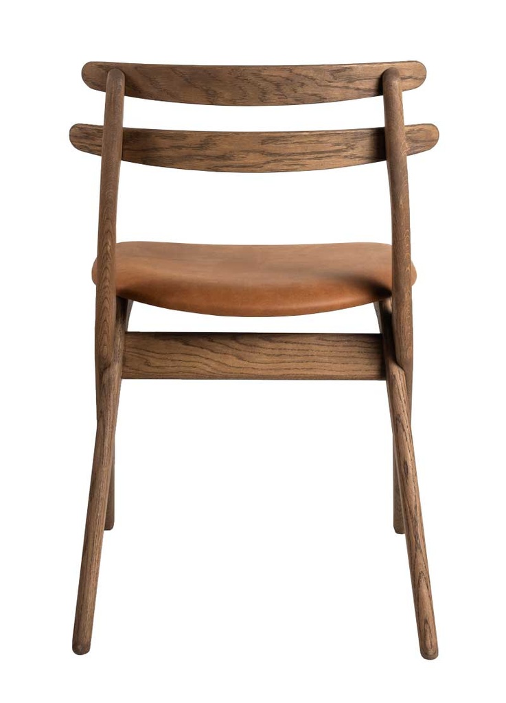 Tuoli Saks, tammi C12, nahkaverhoilu