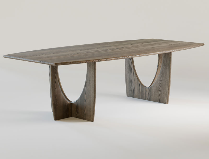 Ruokapöytä Longboat 260 x 120 cm, saarni C11