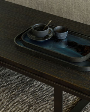 Tarjotin Slate Organic Glass, rectangular XL