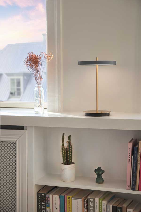 Ladattava pöytävalaisin Asteria Move, Antracite