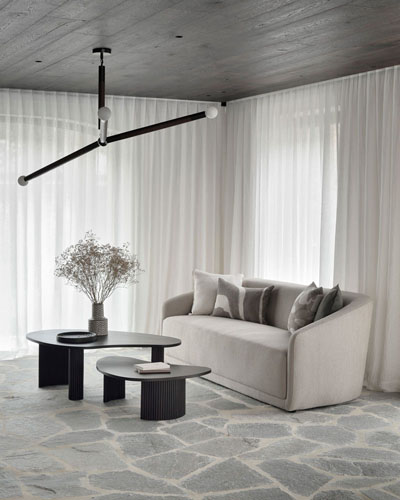 Sohvapöytä Boomerang 125 x 40 cm, mahonki