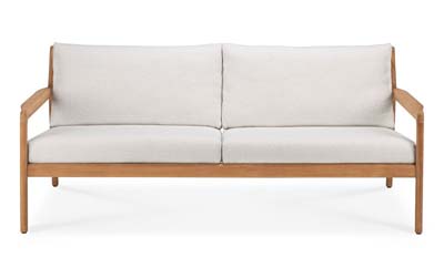 Sohva Jack Outdoor 180 cm, tiikki, Off White