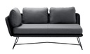 Sohvamoduuli Horizon 2:n istuttava oikea, musta-harmaa