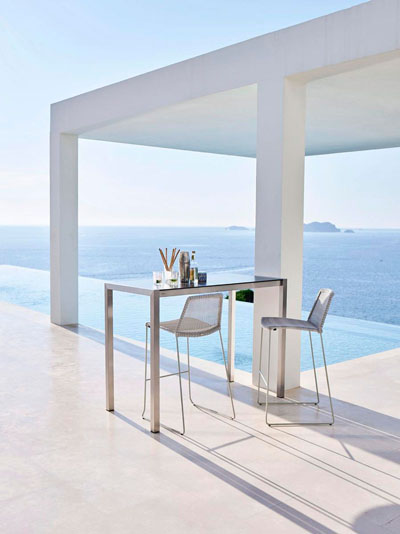 Baarituoli Breeze, White Grey