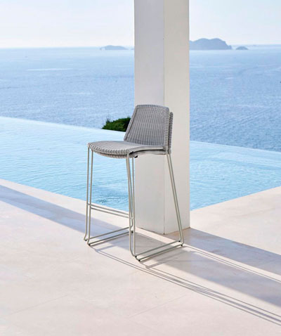 Baarituoli Breeze, White Grey
