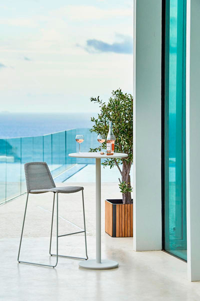 Baarituoli Breeze, White Grey