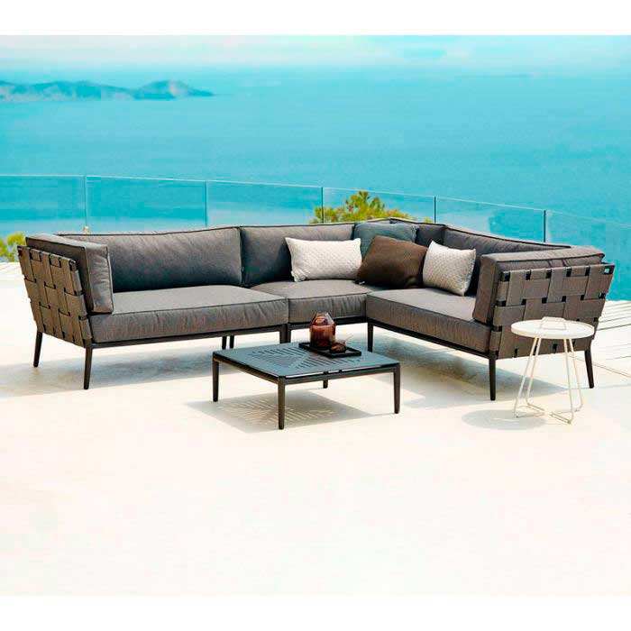 Sohvamoduuli Conic 2:n istuttava vasen, Grey