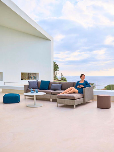 Divaanimoduli Connect vasen, Taupe