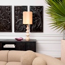 Pöytävalaisin Mabel Travertine, sis. varjostin