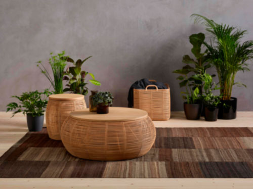 Sivupöytä Vivi 46 cm, rottinki