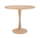 [ETHNI-50018---/A1223] Pyöreä ruokapöytä Torsion 90 cm, tammi