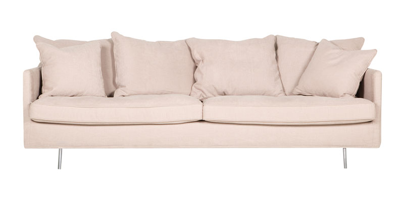 Sohva Julia Lux XL 3:n istuttava, Powder Pink