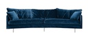 Kaareva sohva Julia Lux 4:n istuttava, Dark Blue