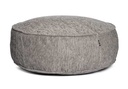 [ROOLF-081-0003-96-GREY] Silky Round Pouf -rahi, Grey