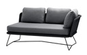 [CANE-5505-LSSG/J1112] Sohvamoduuli Horizon 2:n istuttava vasen, musta-harmaa
