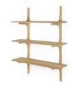 [ETHNI-51337] Seinähylly PI, kolme hyllytasoa 100 x 126 cm, tammi