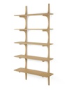 [ETHNI-51338] Seinähylly PI, viisi hyllytasoa 100 x 196 cm, tammi