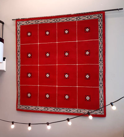 Punainen matto seinävaate 195 x 205 cm