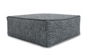Rahi Silky Square Pouf, Grey