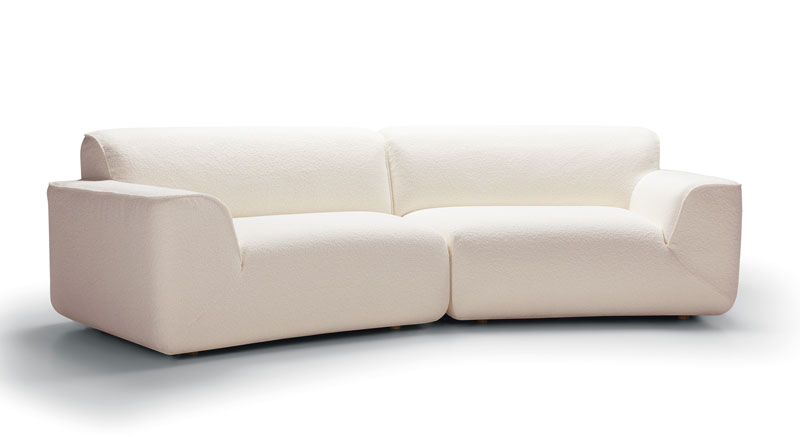 Kaareva sohva Emily SET 2, Off White