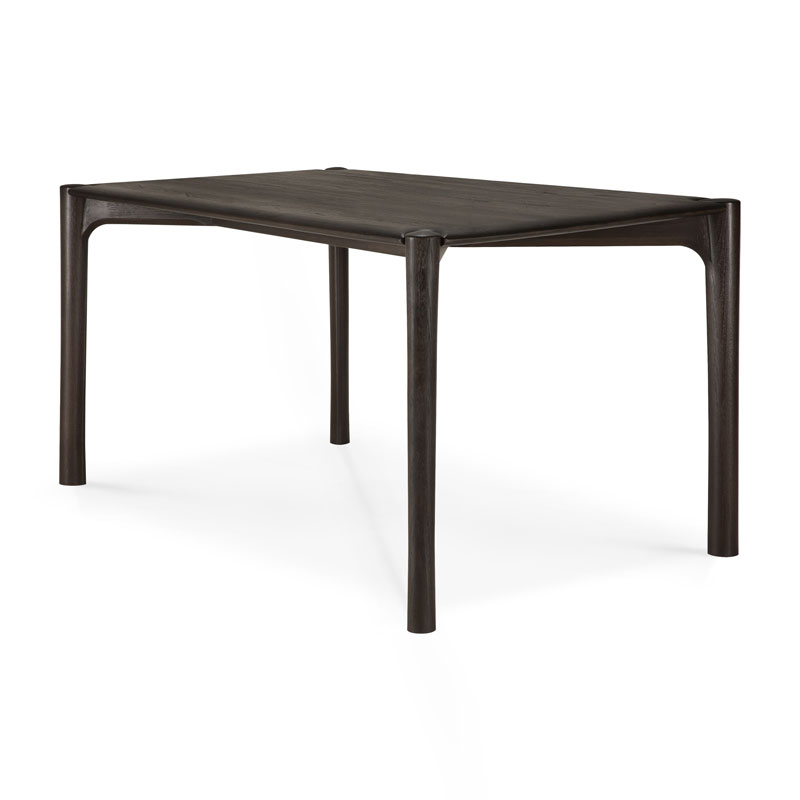 Ruokapöytä PI, tiikki, tummanruskea