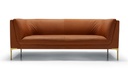 Sohva Slim 3:n istuttava, nahkaverhoilu, Cognac