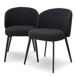[EICH-115994] Ruokapöydäntuoli Lloyd 2 kpl, Bouclé Black
