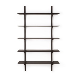[ETHNI-29789] Seinähylly PI, viisi hyllytasoa 100 x 196 cm, mahonki