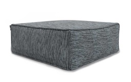 [outlet-rahi-silky-square-grey] Rahi Silky Square Pouf, Grey