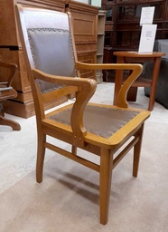 [outlet-billnas-tuoli] Vanha Billnäs-tuoli, tammi + nahka