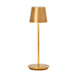 [VCC-SLTB25827NB-G] Ladattava pöytävalaisin Nevis, Natural Brass, ulkokäyttöön