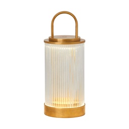 [VCC-SLTB27227NB-G] Ladattava pöytävalaisin Tawa, Natural Brass, ulkokäyttöön