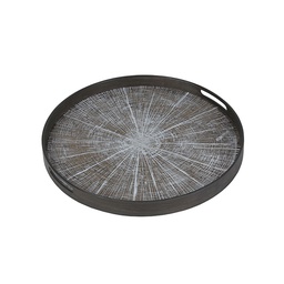 [ETHNI-20305---/F148] Pyöreä tarjotin Slice Driftwood S