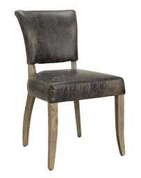 [ARTW-04-05818/B751] Ruokapöydän tuoli Mimi, nahkaverhoilu, Fudge