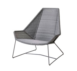 [CANE-5469-LI---/J867] Korkeaselkäinen nojatuoli Breeze, Light Grey